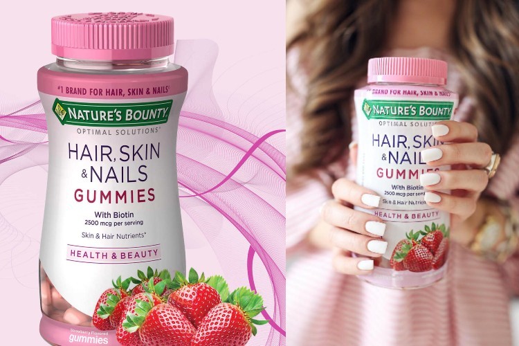 Kẹo dẻo đẹp tóc, móng, da Hair, Skin & Nail Gummies
