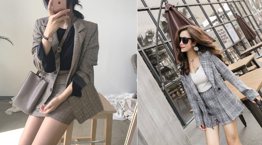 Áo vest công sở và quần short ngắn