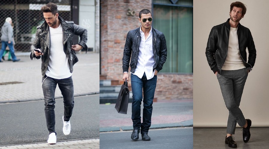 Áo phông, quần jean và áo khoác da