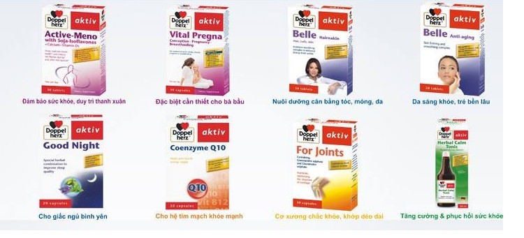 sản phẩm của thương hiệu Doppeherz