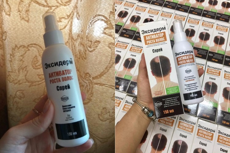 Xịt mọc tóc, trị hói Eksiderm sử dụng được cho cả nam và nữ