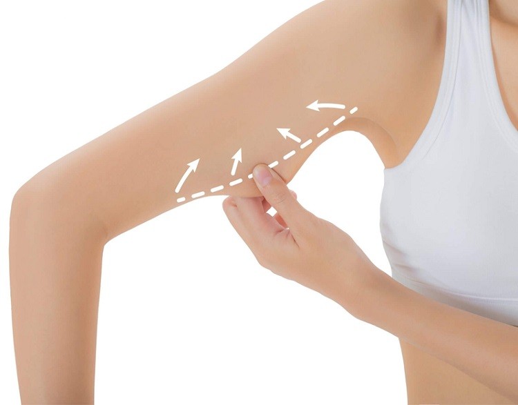 massage để giảm mỡ cánh tay