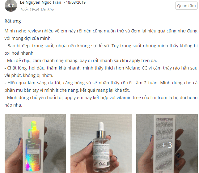 Review Klairs Freshly Juiced Vitamin Drop Klairs Freshly Juiced Vitamin Drop review, Klairs Freshly Juiced Vitamin Drop reviews, review Klairs Freshly Juiced Vitamin Drop, dear Klairs Freshly Juiced Vitamin Drop review, Klairs Freshly Juiced Vitamin Drop sheis, Klairs Freshly Juiced Vitamin Drop có tốt không, tinh chất vitamin c Klairs Freshly Juiced Vitamin Drop