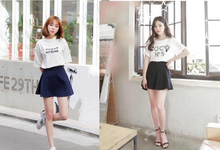 cách phối đồ với áo phông trắng, cách phối đồ với áo thun trắng, cách phối đồ với áo thun trắng nữ