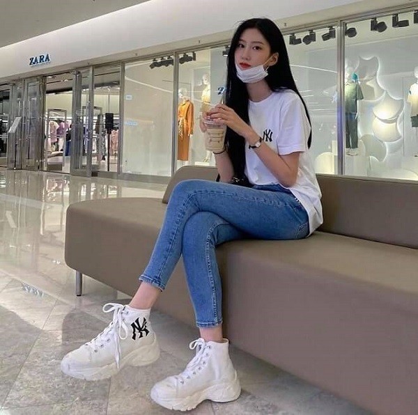 giày mlb phối đồ, phối đồ với giày mlb, phối đồ giày mlb, cách phối đồ với giày mlb