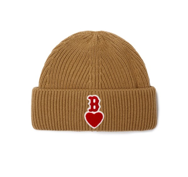 Mũ Len MLB Heart Beanie Boston Redsox 3ABNM1026-43BGS cá tính