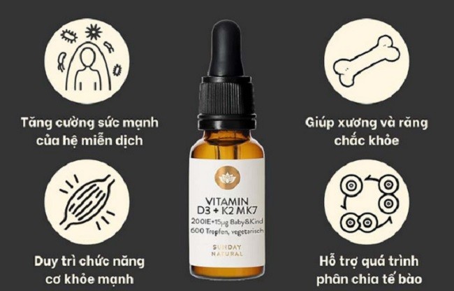 Vitamin D3 + K2 MK7 có tác dụng gì