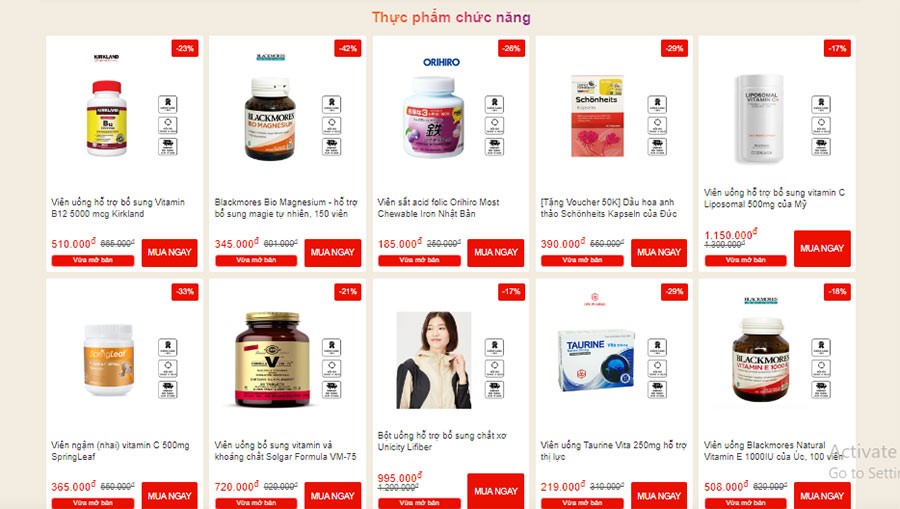 Chiaki sale thực phẩm chức năng