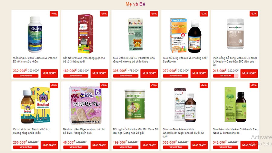 Chiaki sale đồ dùng mẹ và bé