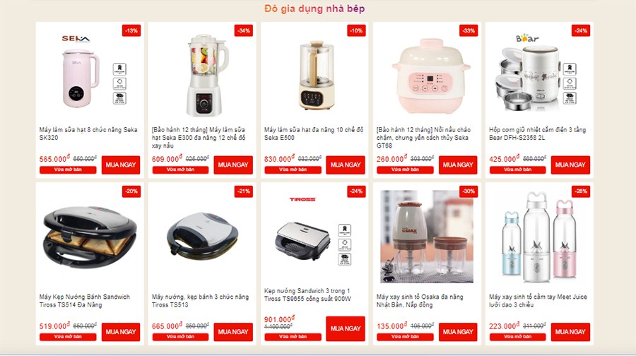 Chiaki sale các sản phẩm đồ gia dụng