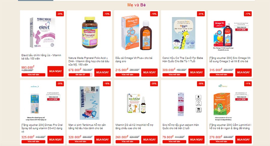 Chiaki sale các sản phẩm mẹ và bé