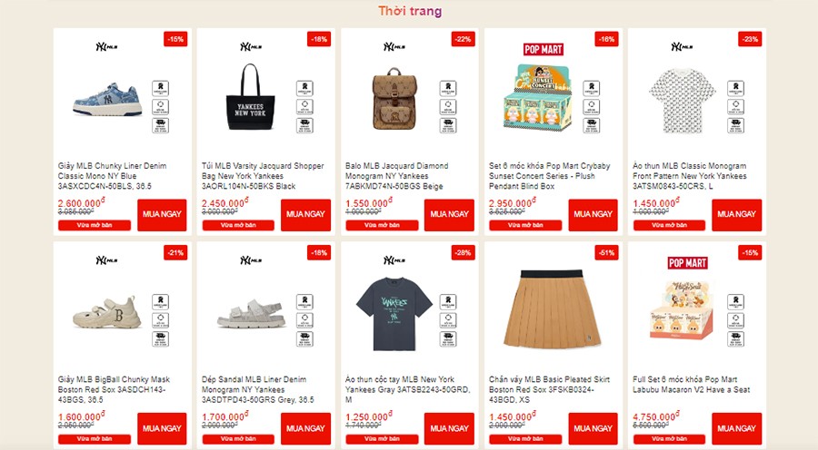 Chiaki sale các sản phẩm thời trang